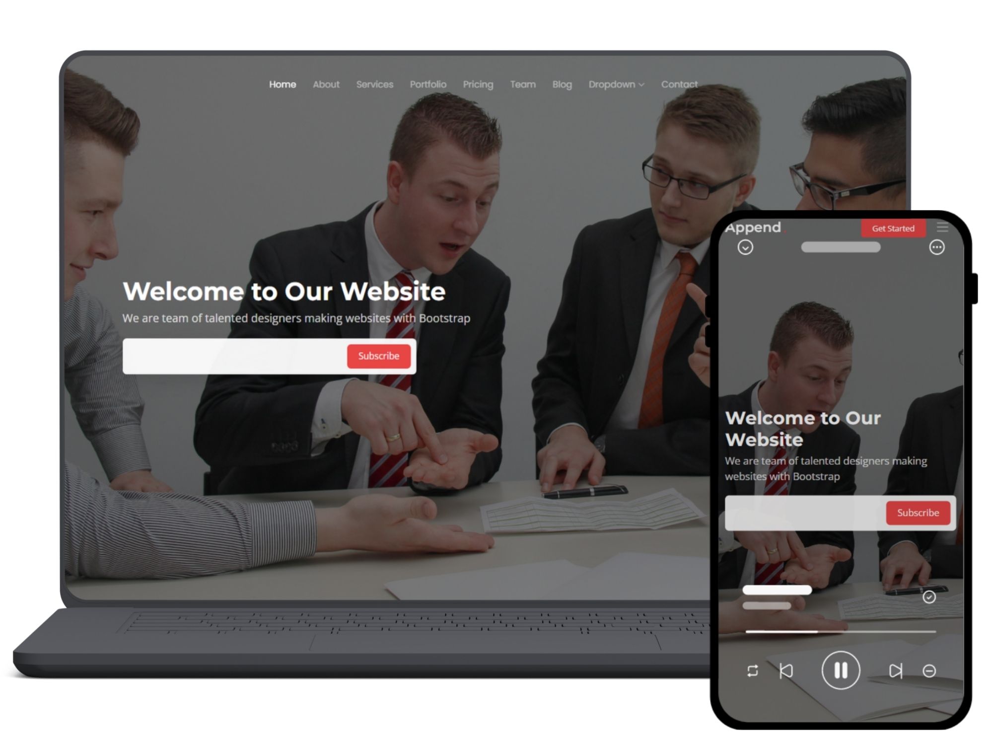 Creative Agency Website<br> <i> (Append)</i>