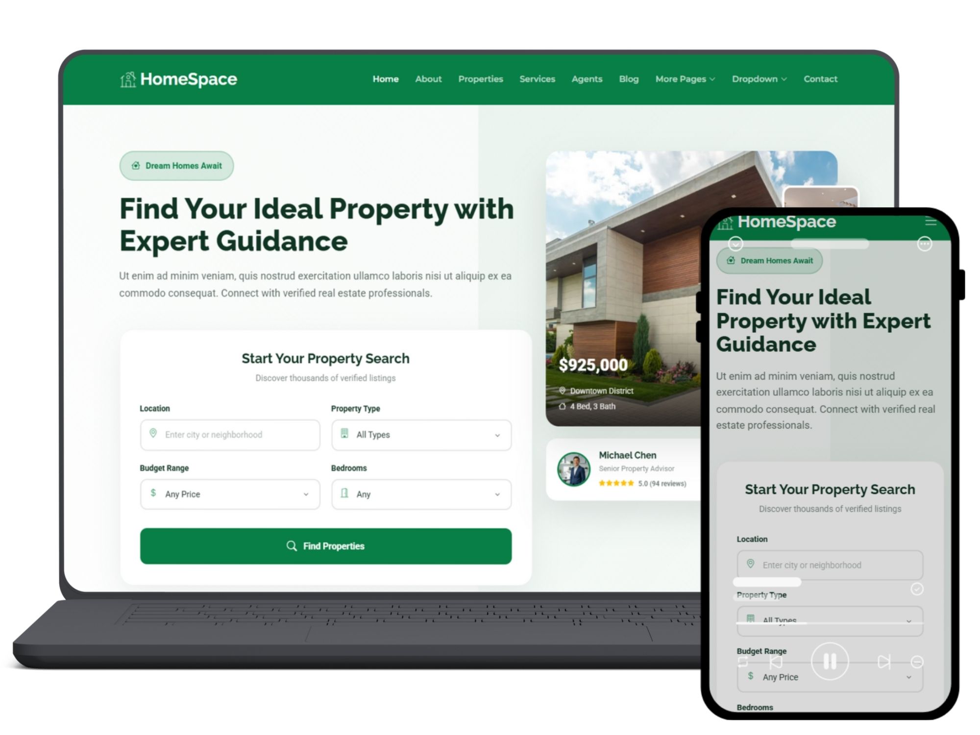 Property Website<br> <i> (HomeSpace)</i>